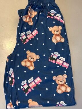 Kpop Teddy Bear Choo Choo Train Pajama Pants for kids